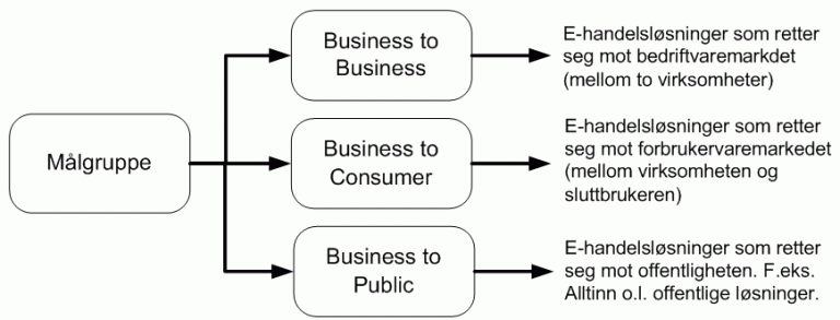 B2B, B2P og B2C løsninger for e-handel